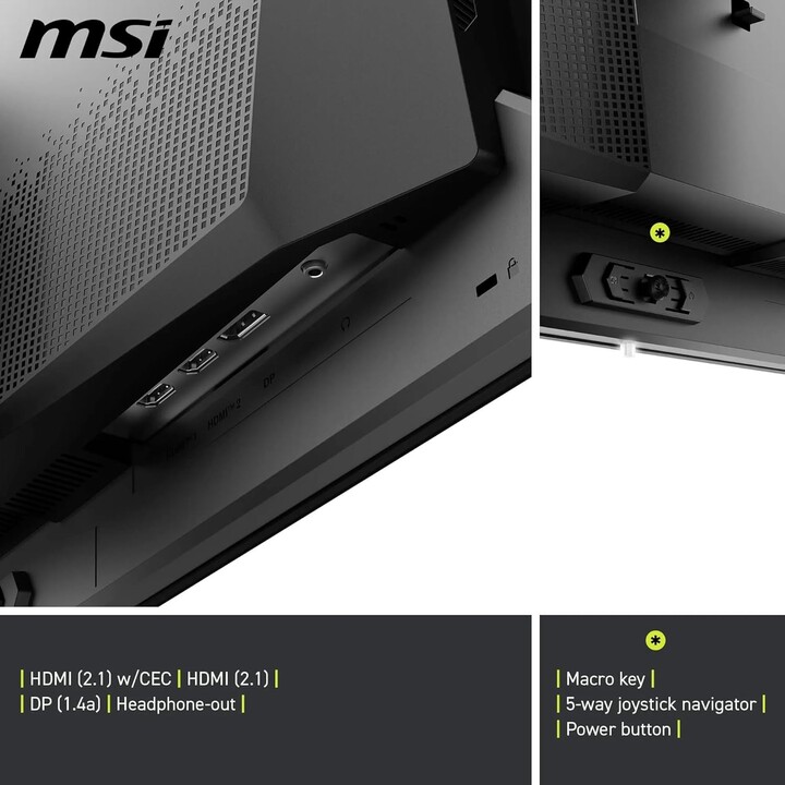Monitor MSI MAG 271QP QD-OLED X24 26.5" Gaming Schwenken Pivot Höhenverstellbar Neigen Matt PA