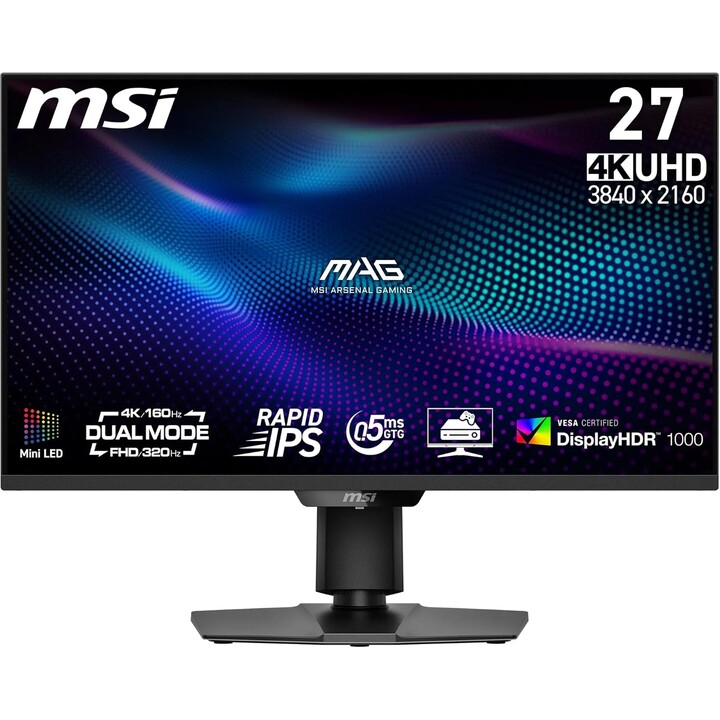 LCD Monitor|MSI|MAG 274UPDF E16M|27"|Gaming/Frameless/4K|Matte|Panel IPS|3840x2160|16:9|160Hz|0.5 ms|Colour Black|MAG274UPDFE16M