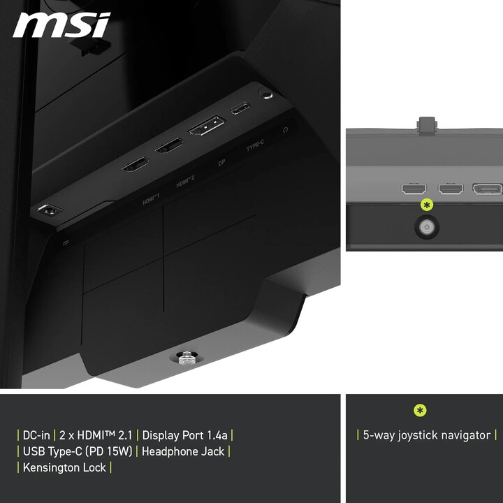 Monitor LCD|MSI|MAG 274UPDF E16M|27"|Gaming/Sem bordas/4K|Fosco|Painel IPS|3840x2160|16:9|160Hz|0,5 ms|Cor: Preto|MAG274UPD