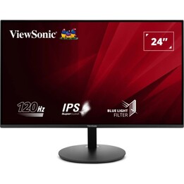 Monitor 24" Full HD con 120 Hz, HDMI e VGA Nero