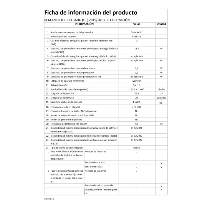 ViewSonic TD2423 23.8, Full HD, Multitouch, Black