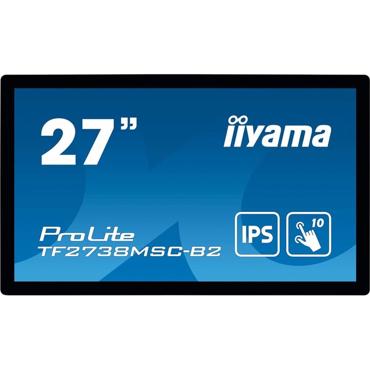 Monitor iiyama Prolite TF2738MSC-B2, Pantalla táctil de 27", 1920 x 1080 Pixeles, Multitáctil, Multiusuario, Negro