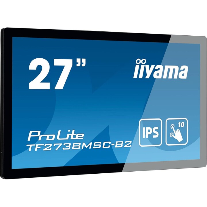 Monitor iiyama Prolite TF2738MSC-B2, Pantalla táctil de 27", 1920 x 1080 Pixeles, Multitáctil, Multiusuario, Negro