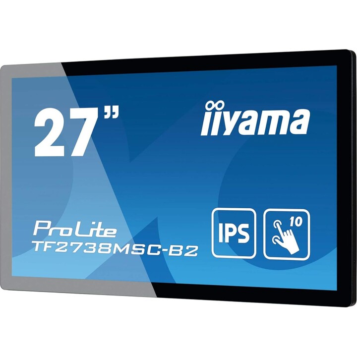 Monitor iiyama Prolite TF2738MSC-B2, Pantalla táctil de 27", 1920 x 1080 Pixeles, Multitáctil, Multiusuario, Negro