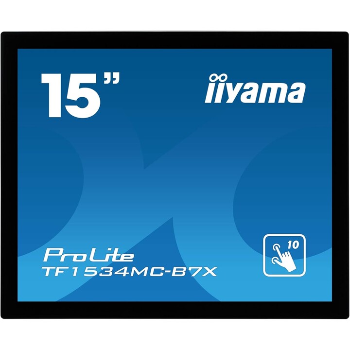 iiyama Prolite TF1534MC-B7X 38.1 cm (15 inch) Touchscreen Monitor, 1024 x 768 pixels, Multi-user, Black