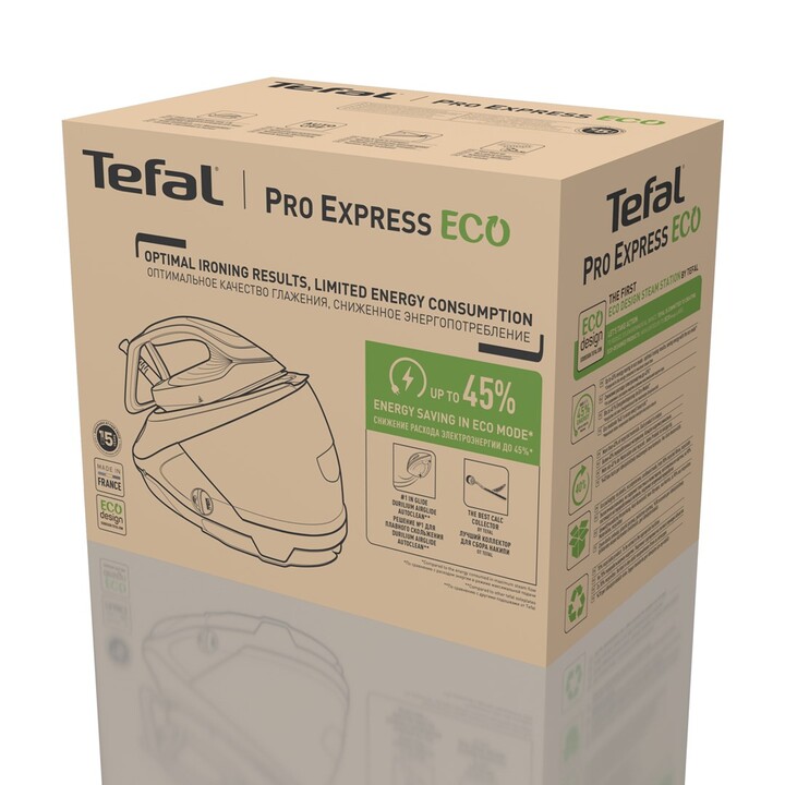Tefal Pro Express Eco GV9E22E0 estación plancha al vapor 2200 W 1,8 L Durilium AirGlide Autoclean soleplate Beige, Blanco