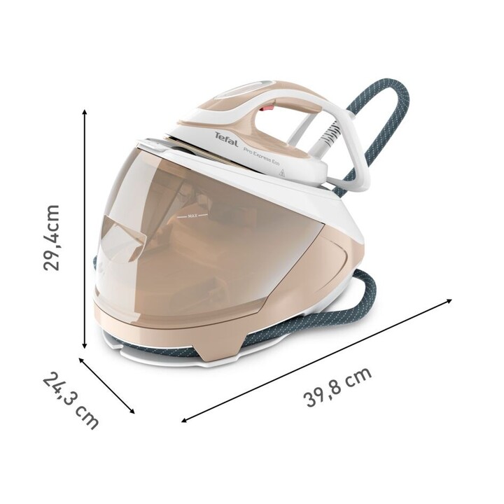 Tefal Pro Express Eco GV9E22E0 estación plancha al vapor 2200 W 1,8 L Durilium AirGlide Autoclean soleplate Beige, Blanco