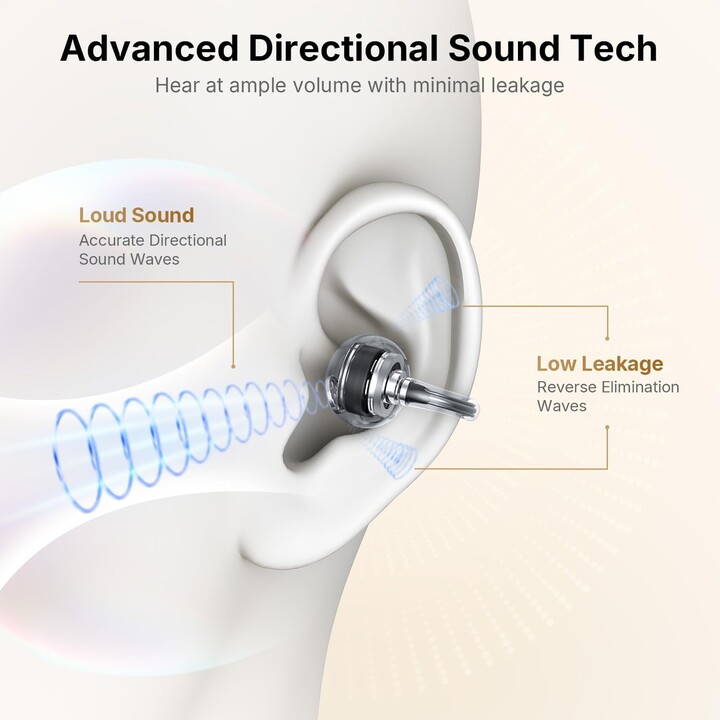 EarFun Clip Grau Weiß