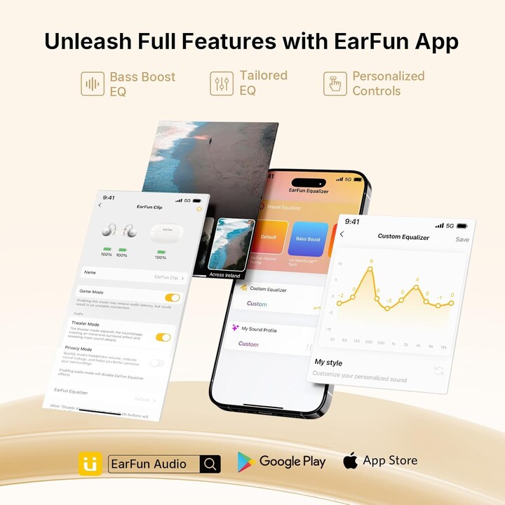 Earfun Clip Grey White