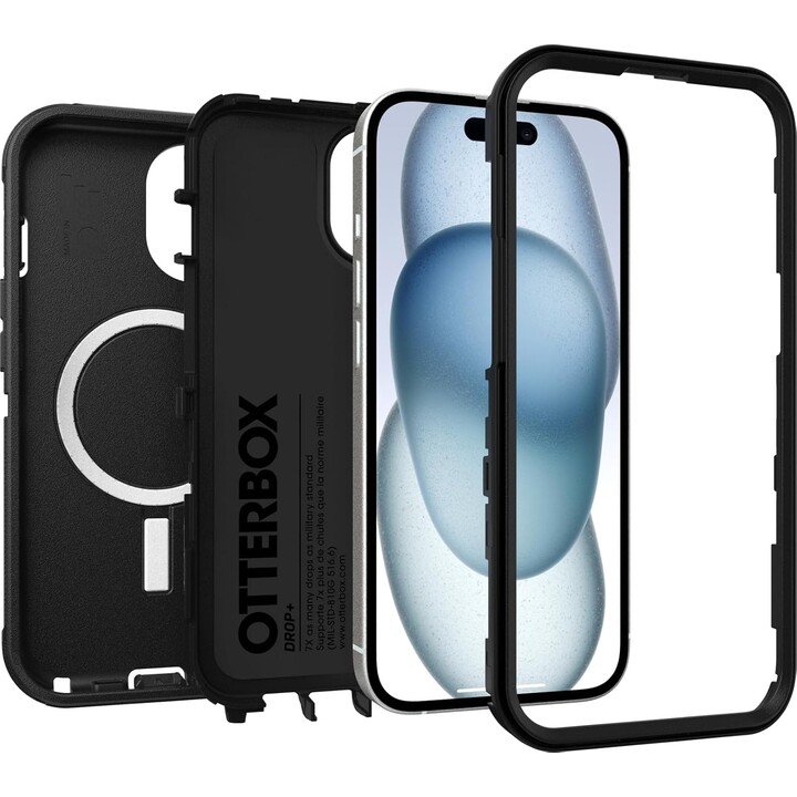 OtterBox Defender MagSafe per Apple iPhone 16e/15/14/13 - Nero