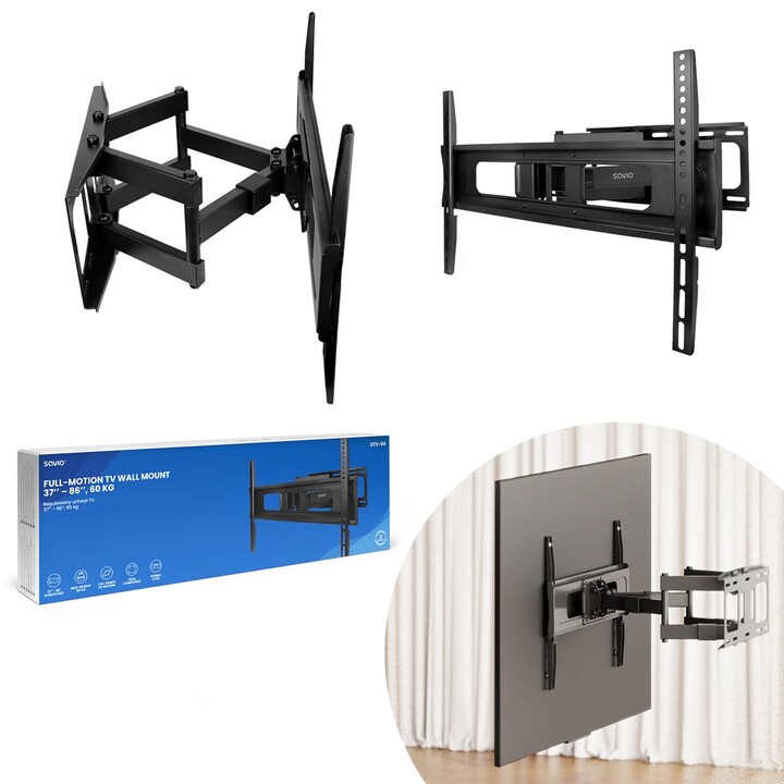 Savio UTV-04 soporte para TV 2,18 m (86") Negro