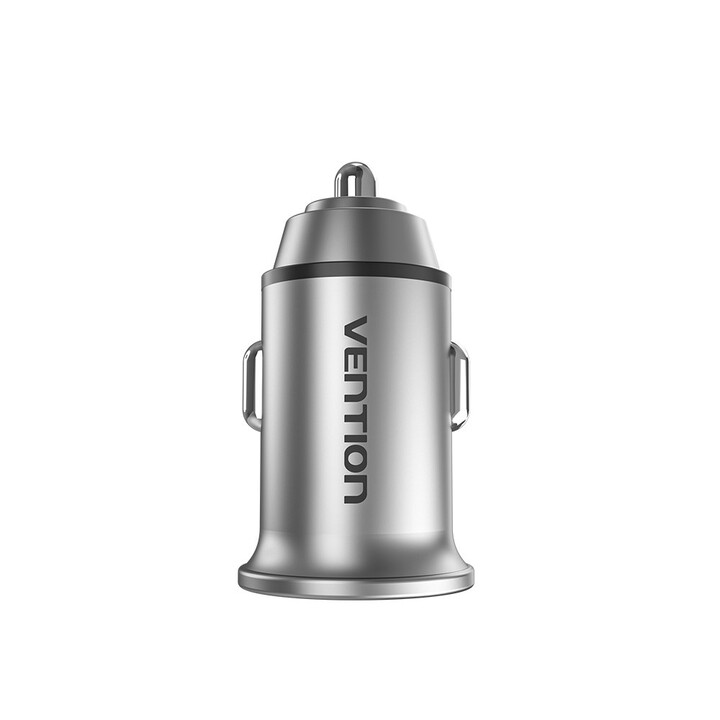 Vention FFFH0 chargeur d'appareils mobiles Universel Gris Allume-cigare Charge rapide Auto