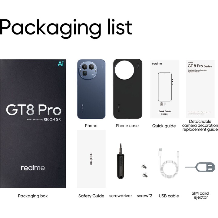 Realme GT 8 Pro 5G, 12GB 256GB, 6.79 AMOLED 2K 144Hz, 7000mAh, Dual Sim, Blue