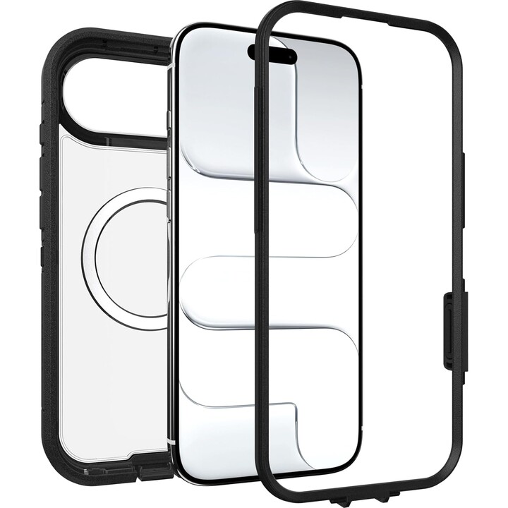 Capa transparente MagSafe Otterbox Defender Series Pro XT para iPhone Air, transparente/preta