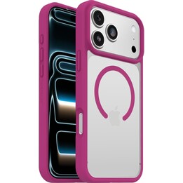 Capa MagSafe Otterbox React Series para iPhone 17 Pro Max, transparente/rosa