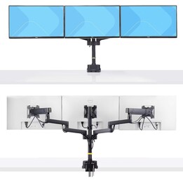 StarTech Supporto da scrivania per tre monitor 3 schermi fino a 27" Braccia articolate regolabili