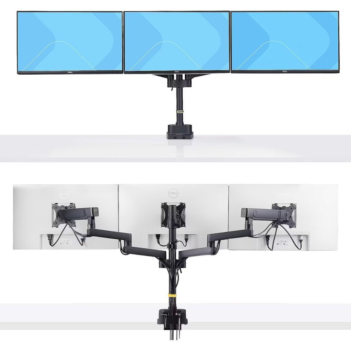 StarTech Supporto da scrivania per tre monitor 3 schermi fino a 27" Braccia articolate regolabili