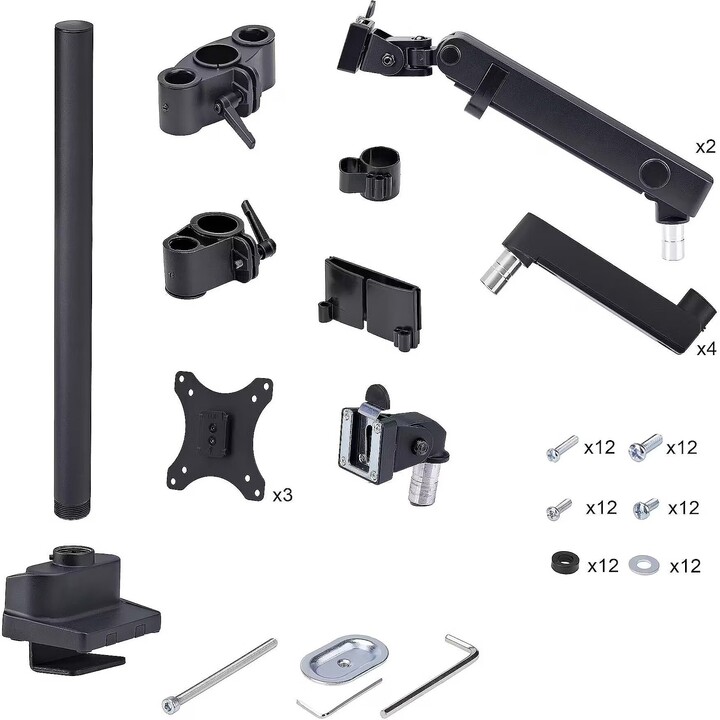 StarTech Triple Monitor Desk Mount 3 Screens Up to 27" Adjustable Articulating Arms