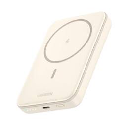 Mini banco de energía inalámbrico de 10000 mAh y 20 W con MagSafe blanco