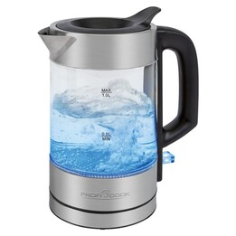 ProfiCook PC-WKS 1229 G Wasserkocher 1 l 1600 W Edelstahl, Transparent