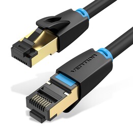 Vention IKABL câble de réseau Noir 10 m Cat8 S/FTP (S-STP)