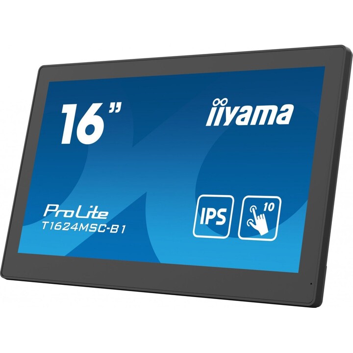 iiyama T1624MSC-B1 (15.6") 1920 x 1080 Pixel Full HD LED Touchscreen Monitor, Black