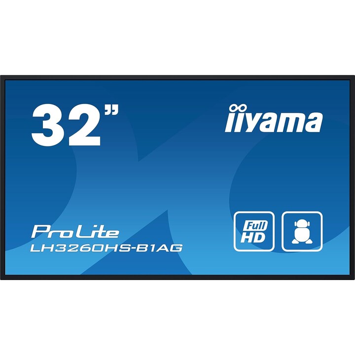 iiyama LH3260HS-B1AG 80 cm (31.5") LED Wifi 500 cd/m² Full HD Black Digital Signage Display