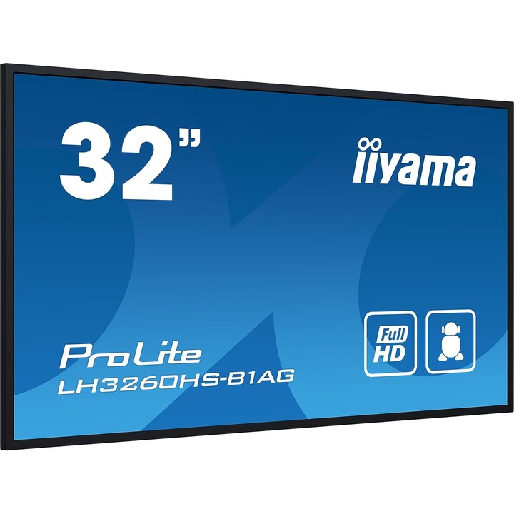 iiyama LH3260HS-B1AG 80 cm (31.5") LED Wifi 500 cd/m² Full HD Black Digital Signage Display