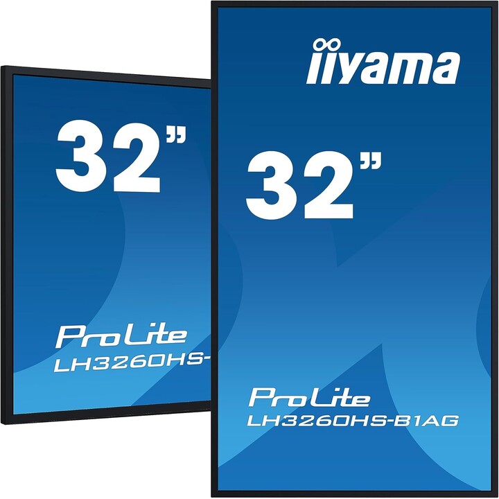 iiyama LH3260HS-B1AG 80 cm (31.5") LED Wifi 500 cd/m² Full HD Black Digital Signage Display