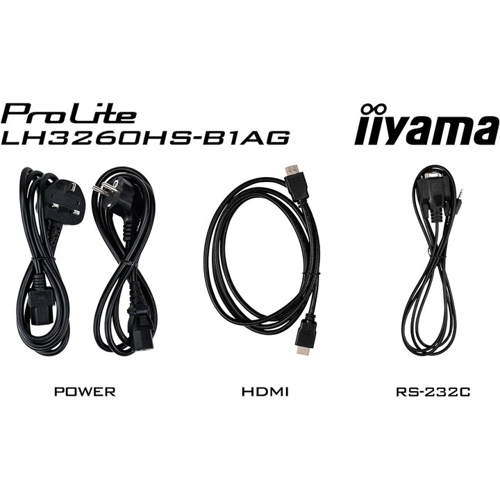 iiyama LH3260HS-B1AG 80 cm (31.5") LED Wifi 500 cd/m² Full HD Black Digital Signage Display