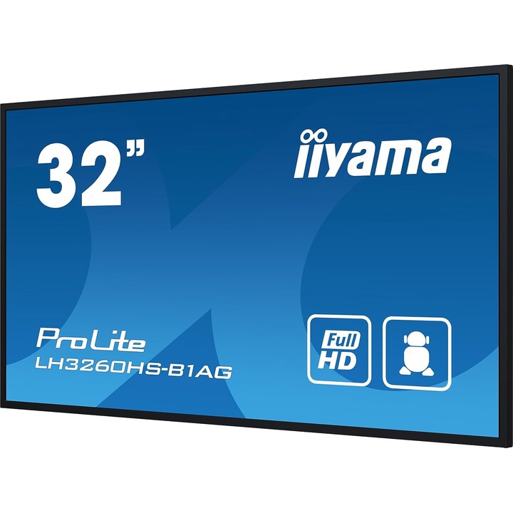 iiyama LH3260HS-B1AG 80 cm (31.5") LED Wifi 500 cd/m² Full HD Black Digital Signage Display