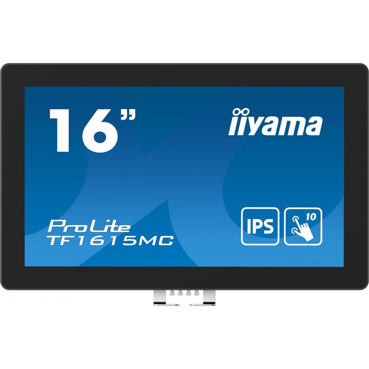 iiyama ProLite TF1615MC-B1 monitor touch 39,6 cm (15.6") 1920 x 1080 Pixel IPS FHD, Nero, 25 ms