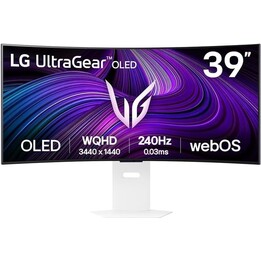 Monitor|LG|39GX90SA-W|39"|Gaming/Curvo/21:9|Giratorio|Altura ajustable|Inclinación|Mate|Panel OLED|3440x1440|21:9|240Hz|0,0