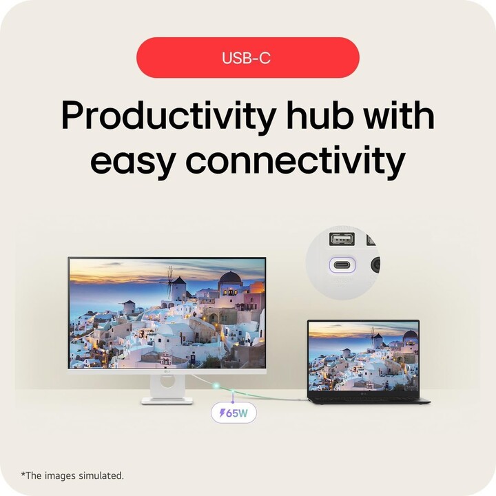 Monitor LG 27u731sa-w - Monitor Myview de 27", Painel IPS, (3840