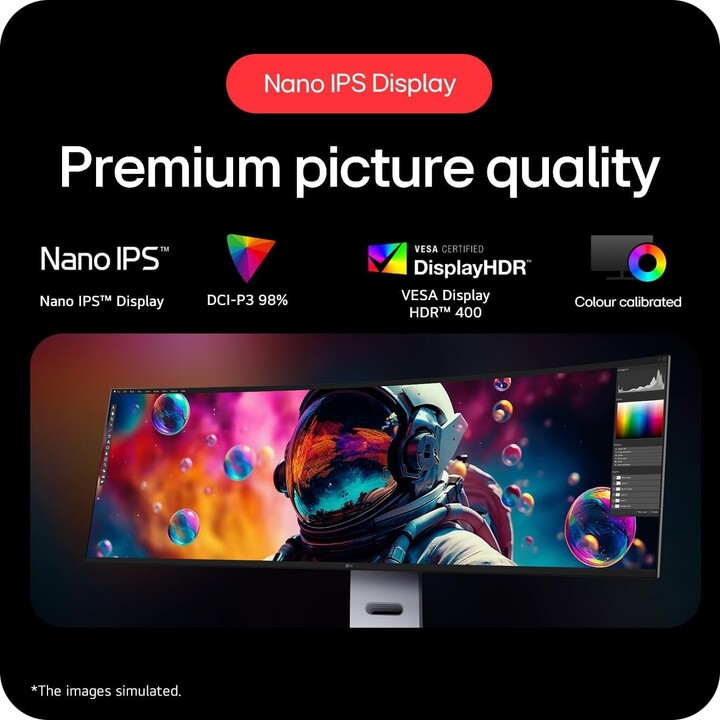 Monitor LCD IPS de 49 polegadas da LG / 49U950A-W
