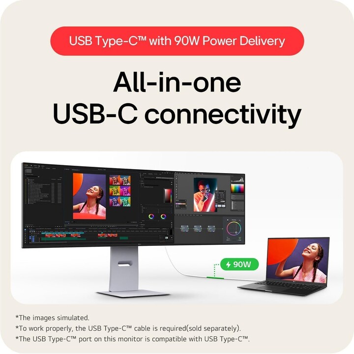 Monitor LCD IPS de 49 polegadas da LG / 49U950A-W