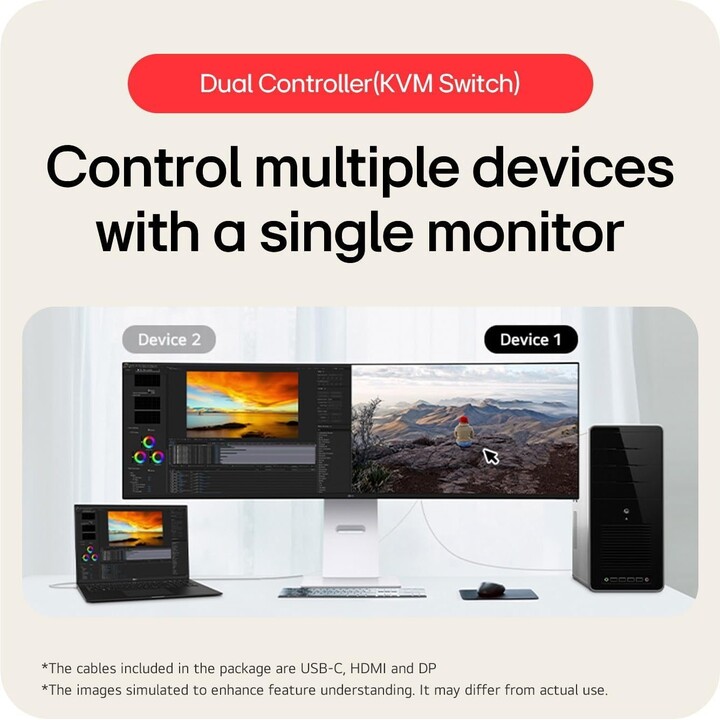 Monitor LCD IPS de 49 polegadas da LG / 49U950A-W