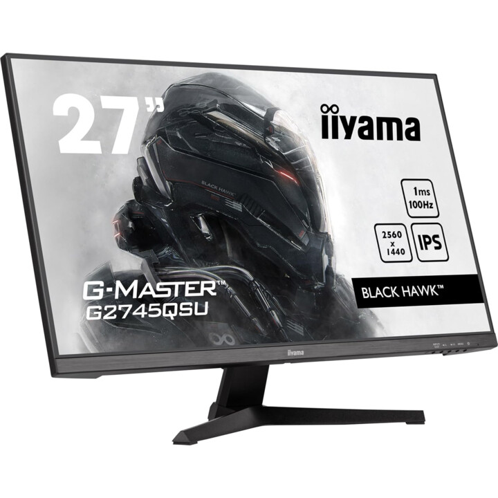 Monitor da gioco IPS iiyama G2745QSU-B1 da 27", G-Master Black Hawk, FreeSync, 2560x1440100Hz, 250cd/m², HDMI