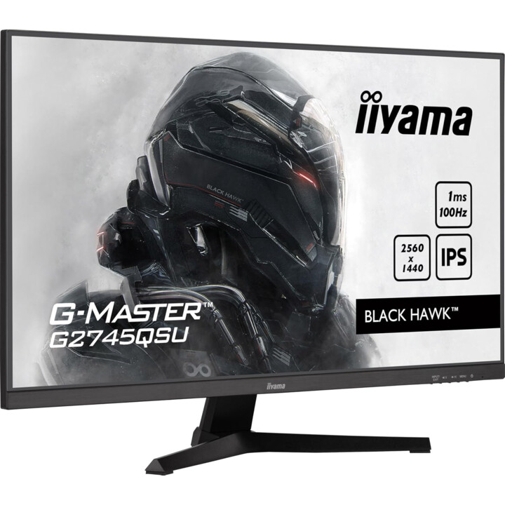 Monitor da gioco IPS iiyama G2745QSU-B1 da 27", G-Master Black Hawk, FreeSync, 2560x1440100Hz, 250cd/m², HDMI