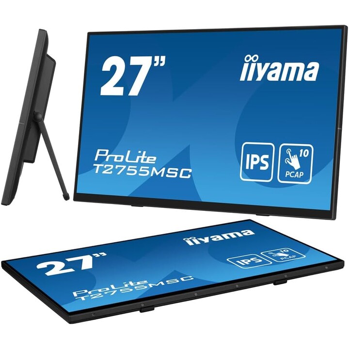 Monitor táctil iiyama T2755MSC-B1 27" IPS, 1920x1080, HDMI, Displayport, 360cd/m², USB Hub 2X 3.2
