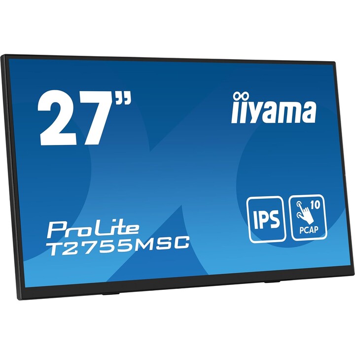 Monitor táctil iiyama T2755MSC-B1 27" IPS, 1920x1080, HDMI, Displayport, 360cd/m², USB Hub 2X 3.2