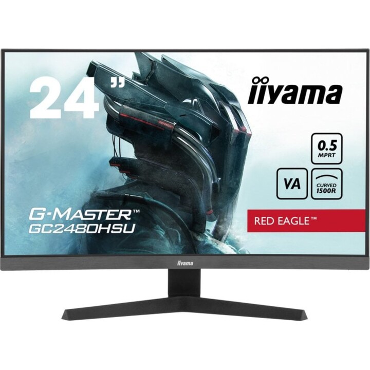 Monitor curvo iiyama G-Master GC2480HSU-B1 24" LED VA FullHD 180Hz Altoparlanti Sincronizzazione adattiva