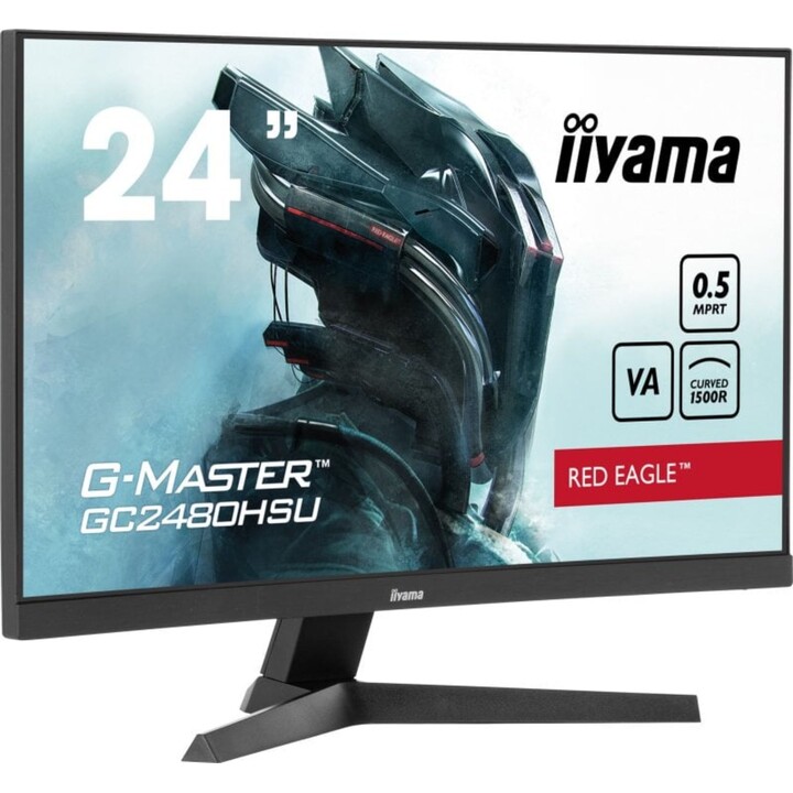 Monitor curvo iiyama G-Master GC2480HSU-B1 24" LED VA FullHD 180Hz Altoparlanti Sincronizzazione adattiva