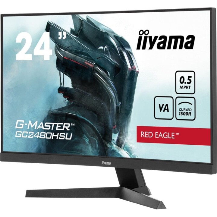 Monitor curvo iiyama G-Master GC2480HSU-B1 24" LED VA FullHD 180Hz Altoparlanti Sincronizzazione adattiva
