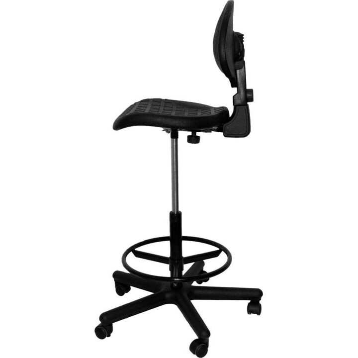 Piqueras y Crespo T31 ergonomic stool in black polyurethane
