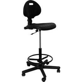 Black polyurethane paterna stool