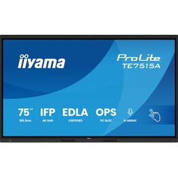 Display interattivo iiyama TE7515A-B1AG 75" iiWare21E 3840x2160 UHD IPS 2xUSB-C VESA 800x400