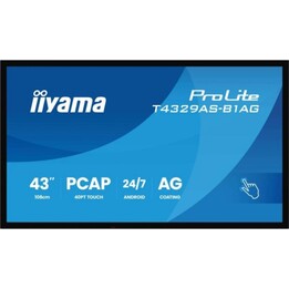 Panel interactivo iiyama T4329AS-B1AG 4K 42.5'' LED 20 puntos táctiles Android WiFi 24/7