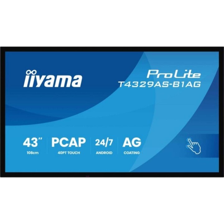 iiyama T4329AS-B1AG 4K 42,5'' LED 20 Touchpunkte Android WiFi interaktives Panel 24/7