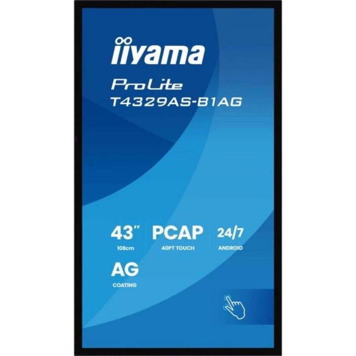 iiyama T4329AS-B1AG 4K 42.5'' LED 20 touch points Android WiFi interactive panel 24/7